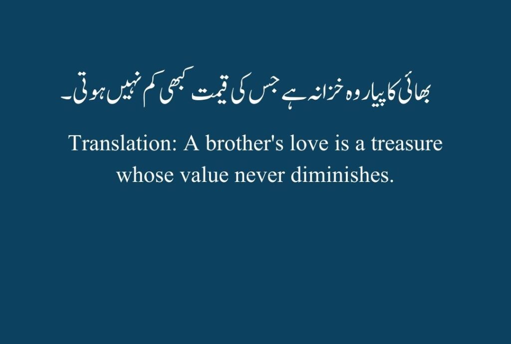 Brother Quotes in Urdu