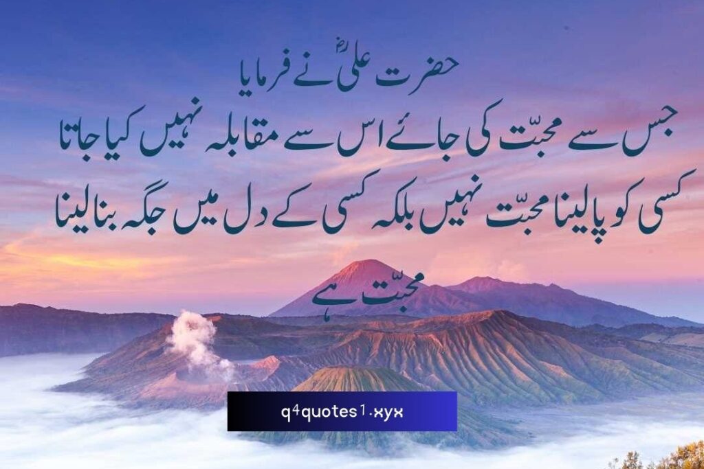 Mola Ali Quotes in Urdu